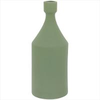Garrafa Decorativa 23X9X9Cm Cerâmica Verde Emma - NH - 1