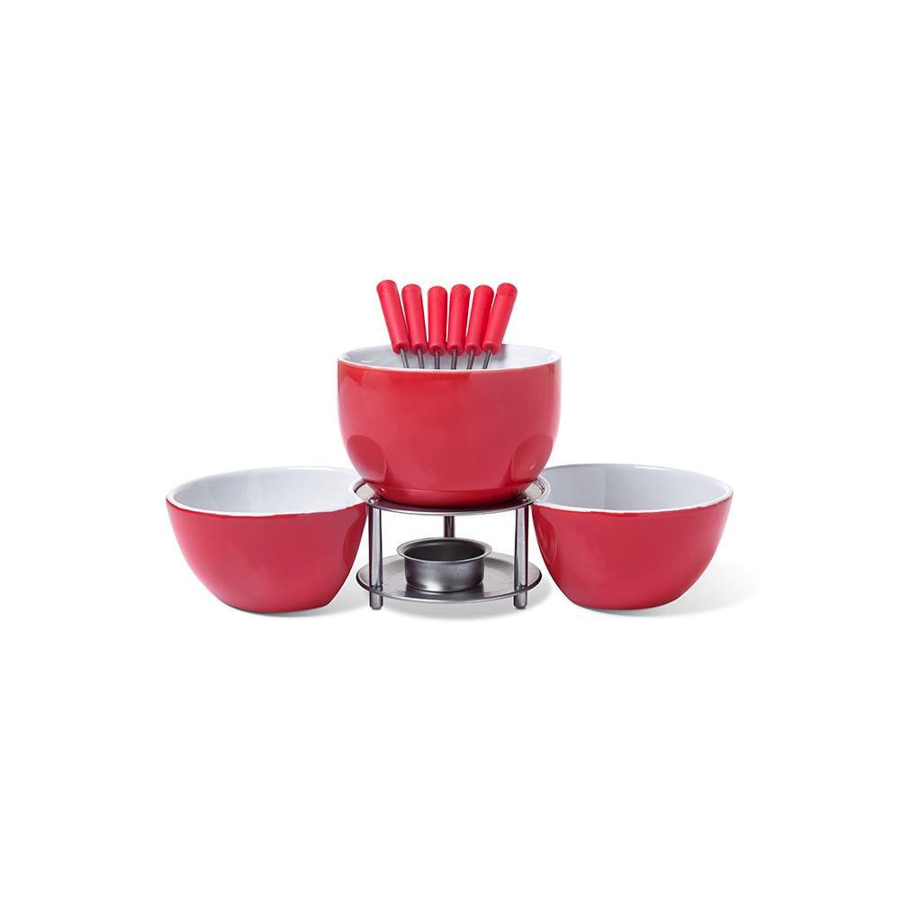 Conjunto para Fondue 10 Peças Vermelho Brinox - 1