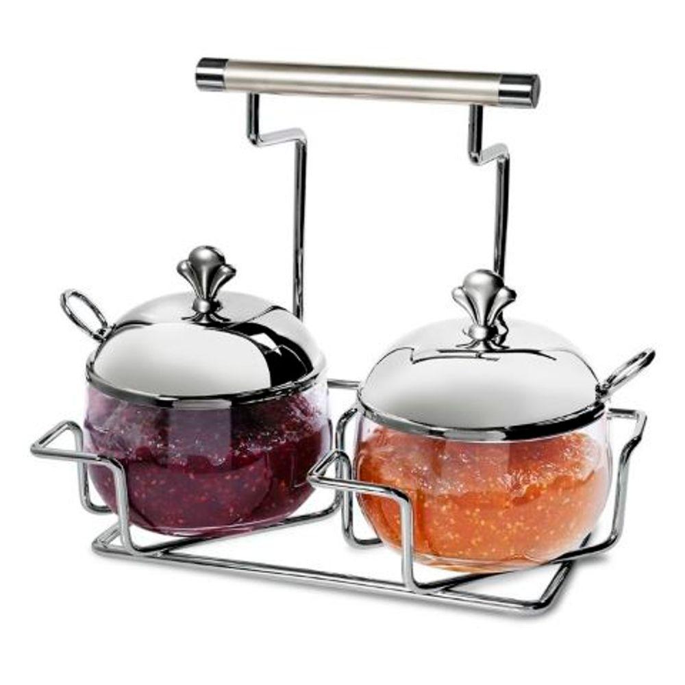 Conjunto Porta Condimentos com Colher 3 Peças Argento Brinox - 2