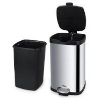 Lixeira com Pedal E Balde Frame 12L Inox Brinox - 3