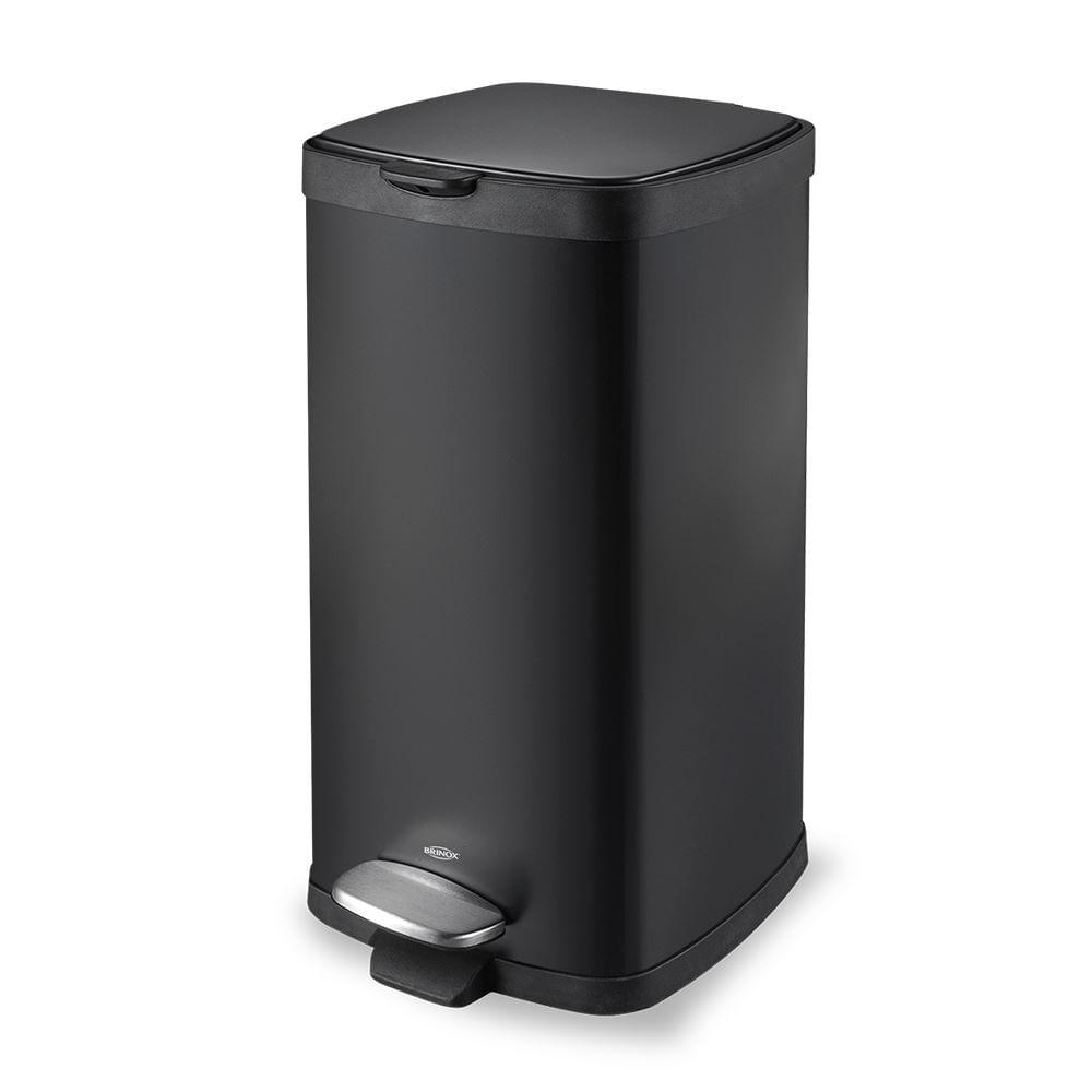 Lixeira com Pedal E Balde Frame 20L Preto  Brinox - 1