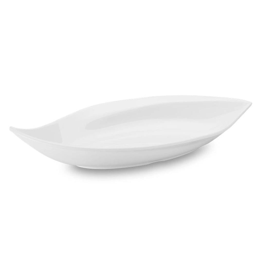 Travessa Funda Folha Branco 25,5x14x5 350ml Haus Concept - 1