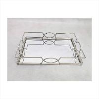 Bandeja Espelhada Prata Retangular Adely - 1