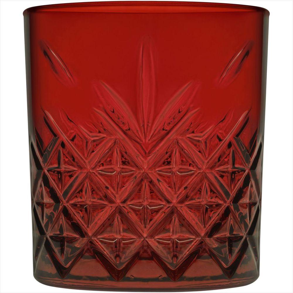 Jogo 4 Copos Whisky Vermelho Timeless 345 ml - 1