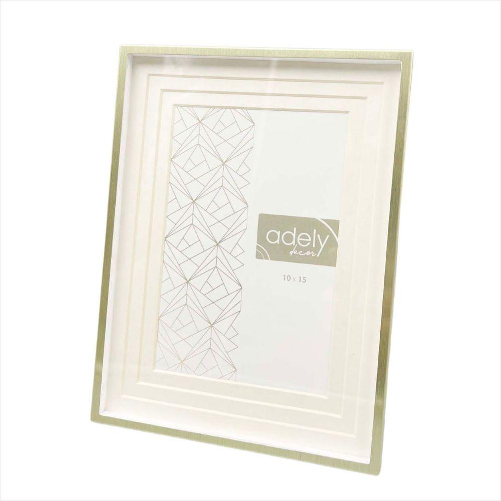 Porta Retrato Vidro Paspatur Borda Dourada 10 x 15 cm - 1