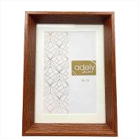 Porta Retrato Alumínio Decor Madeira Avermelhada 10 x 15 cm - 1