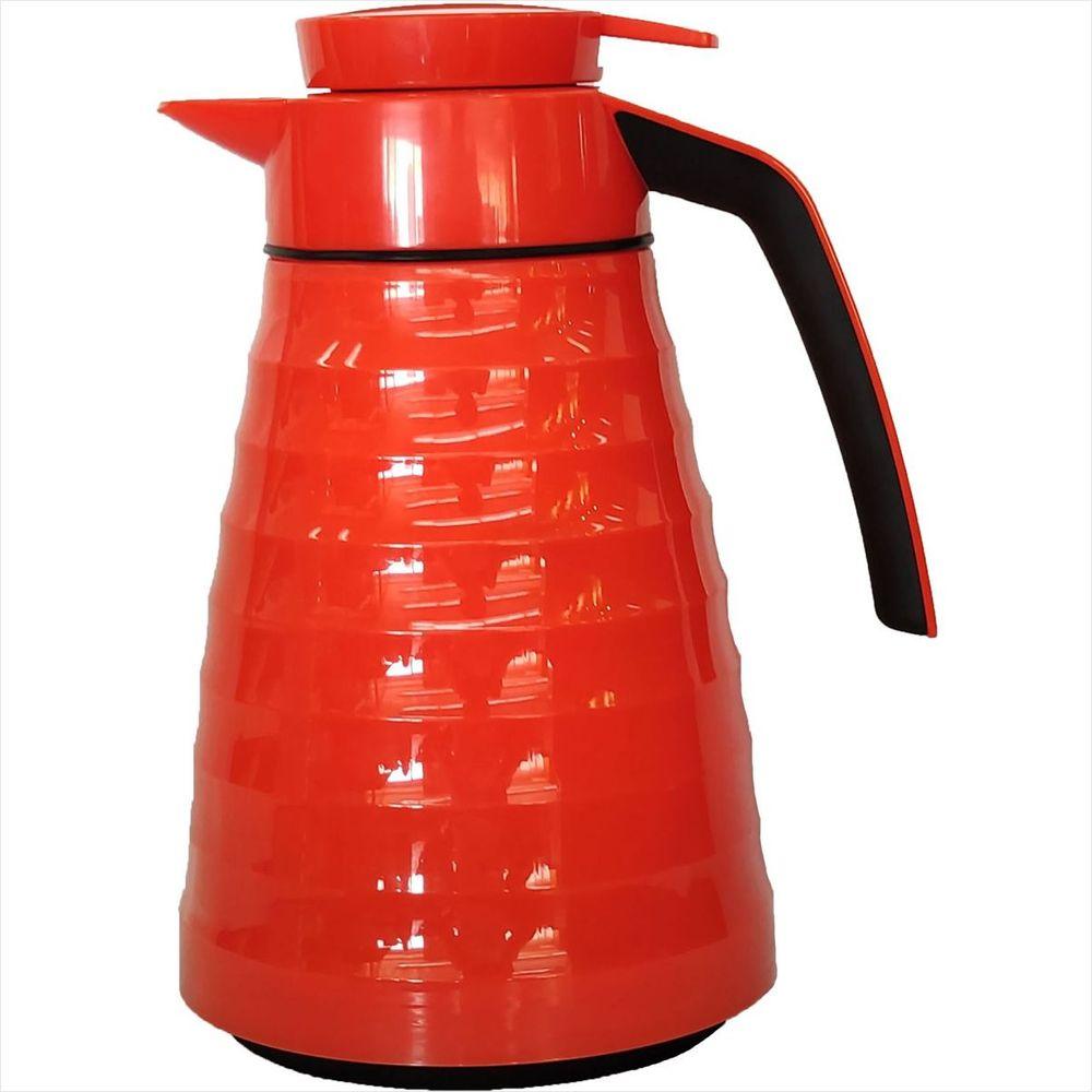 Garrafa Térmica Vermelha com Ampola De Vidro 1L - 1