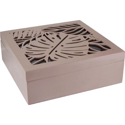 Caixa Organizadora Mdf Marrom Surya 7X20X20Cm