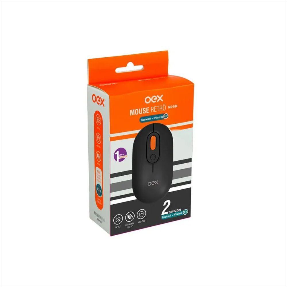 Mouse Retrô: Preto - 2