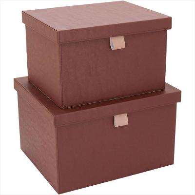 Caixa Organizadora Marrom 2 Peças Home&amp;Co