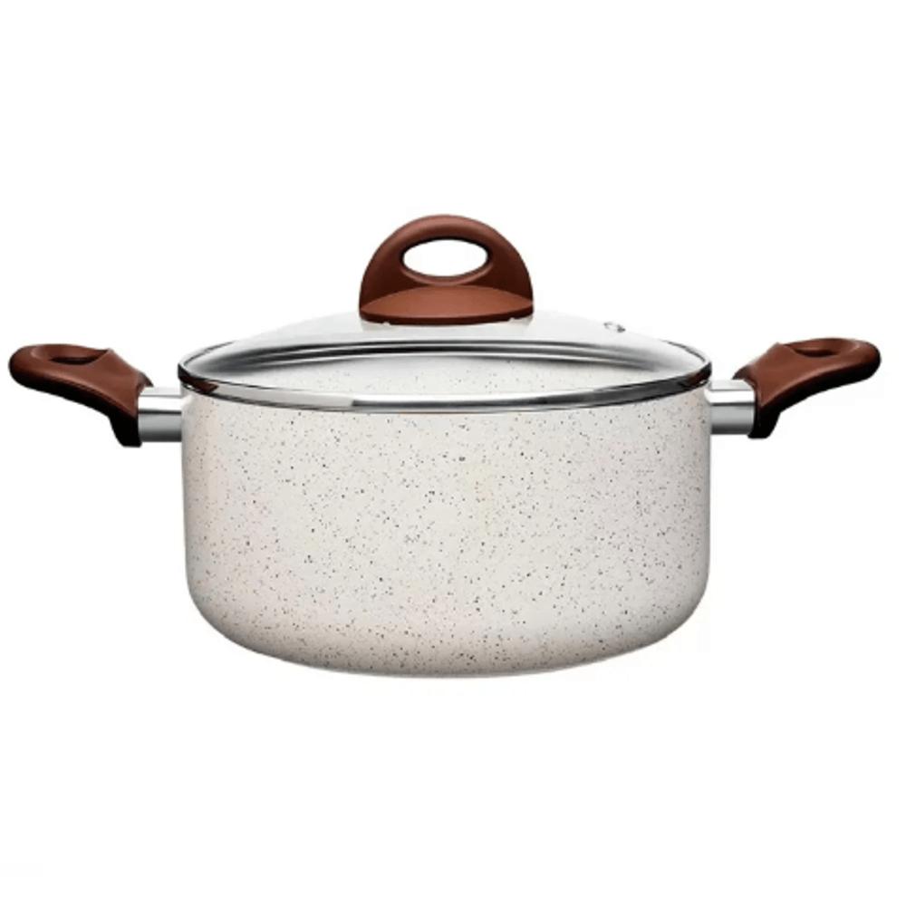 Caçarola com Tampa 20cm Ceramic Life Granada Indução Vanilla Brinox - 1