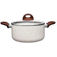 Caçarola com Tampa 20cm Ceramic Life Granada Indução Vanilla Brinox - 1