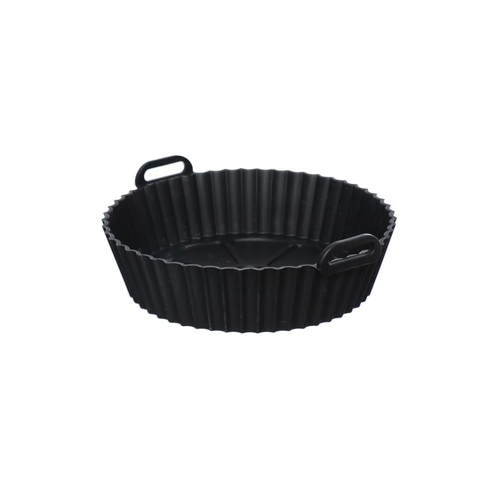 Forma Redonda de Silicone para Air Fryer Preta 16,5 cm - 1