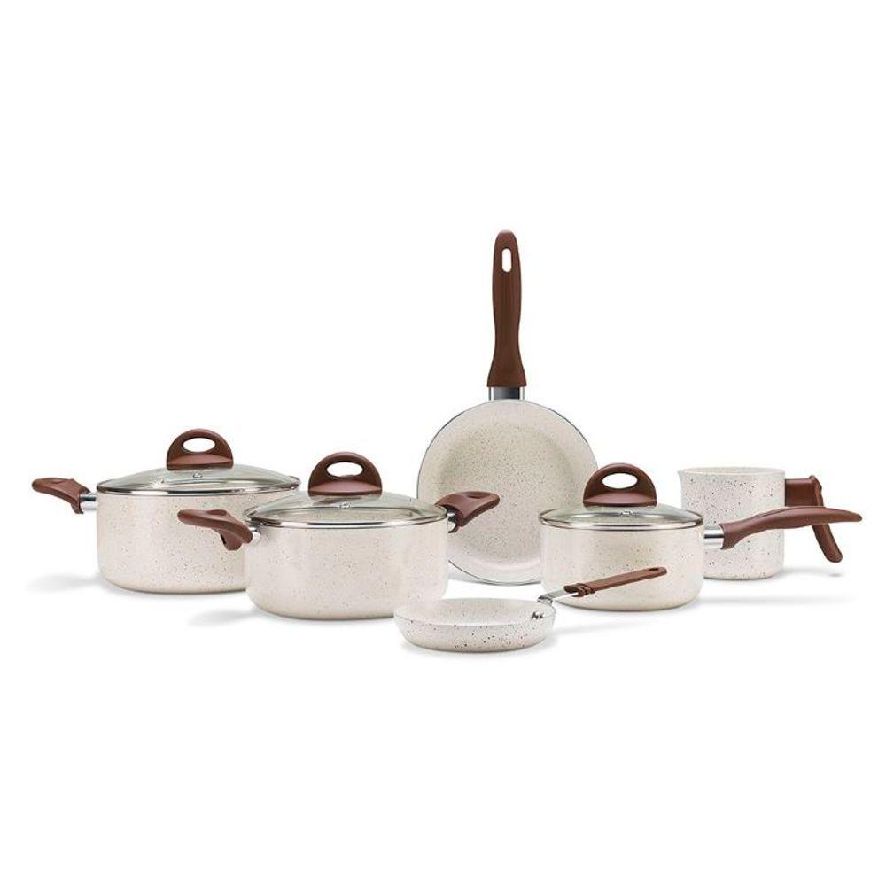 Conjunto Panelas 8 Peças Ceramic Life Smart Plus Vanilla Brinox - 1