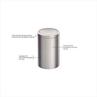 Lixeira Inox com Tampa Basculante Swing 20 L Tramontina - 2