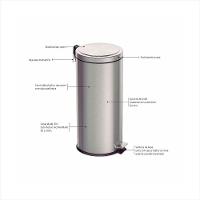 Lixeira Inox com Pedal Brasil Plus 30L Tramontina - 2