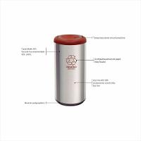 Lixeira Inox com Marrom Cápsula Selecta Plus Basculante 40 L Tramontina - 1