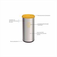Lixeira Inox com Amarelo Cápsula Selecta Plus Basculante 40 L Tramontina - 2