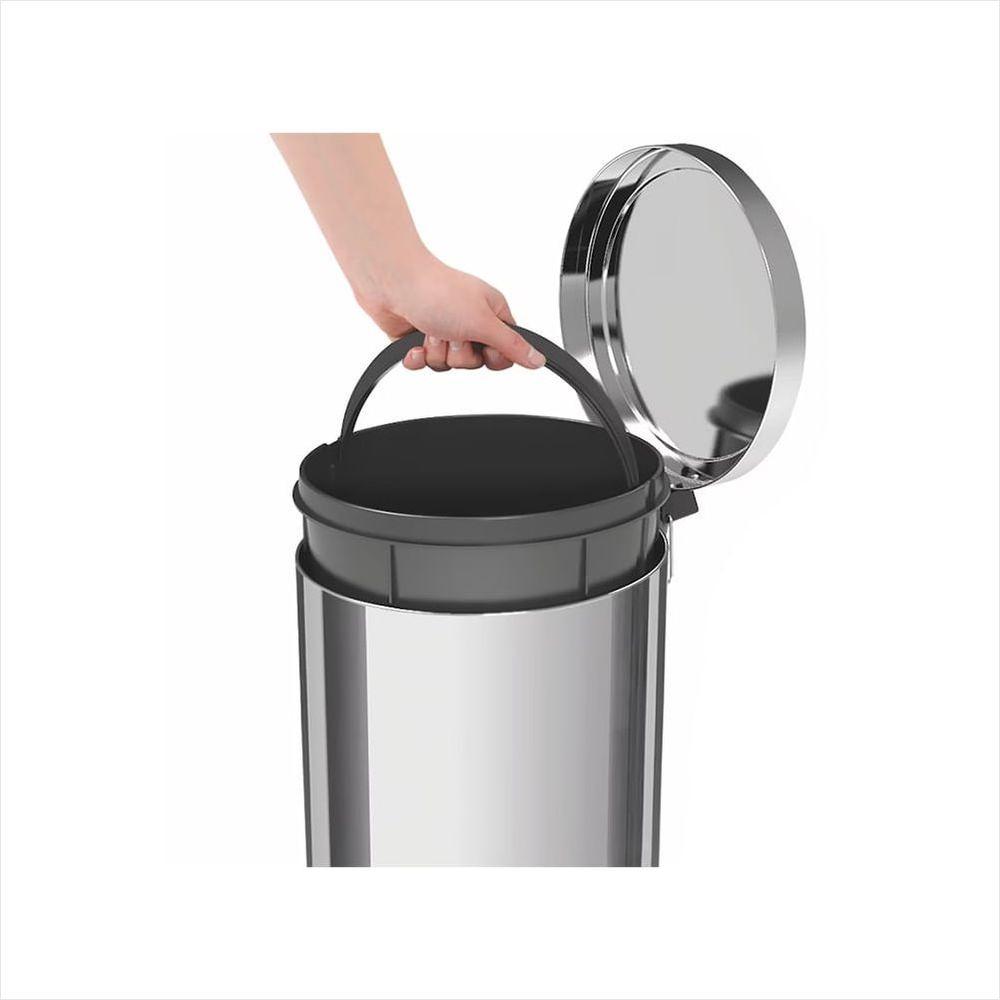 Lixeira Inox com Pedal Brasil 20 L Tramontina - 4