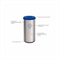 Lixeira Inox com Azul Cápsula Selecta Plus Basculante 40 L Tramontina - 2