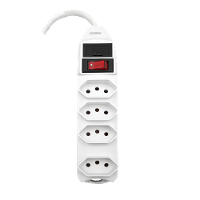 Filtro De Linha Régua Extensão 4 Entradas 1,5M Branco Tm102 OEX - 1