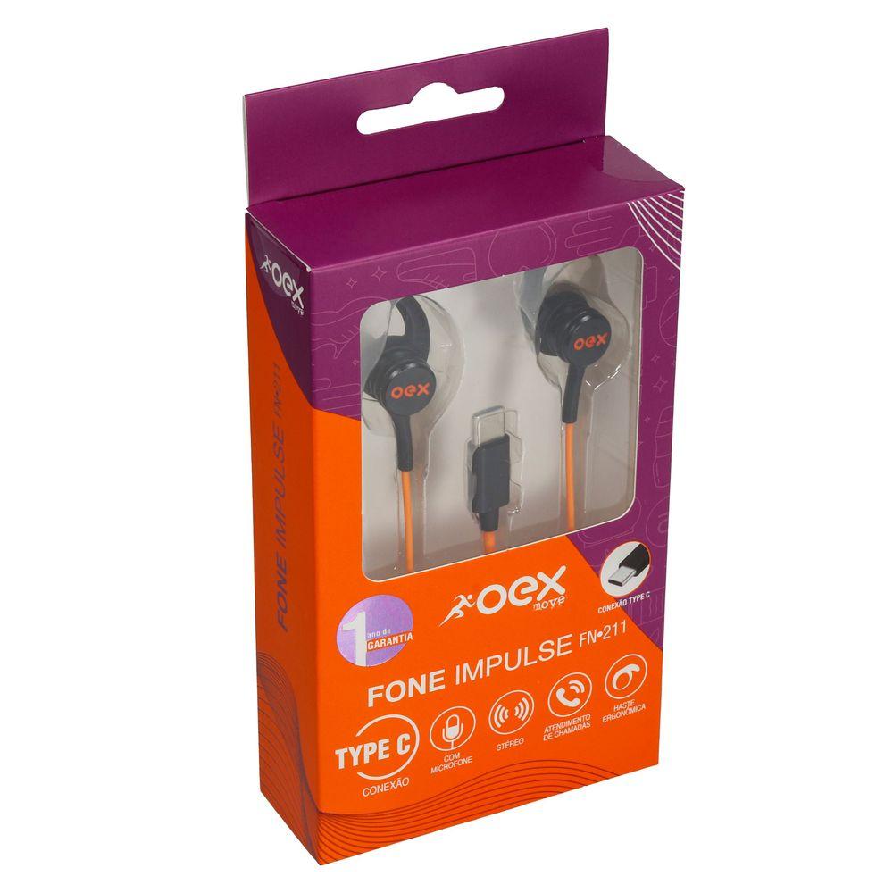 Fone Com Microfone Tipo C Impulse Fn211 OEX - 3