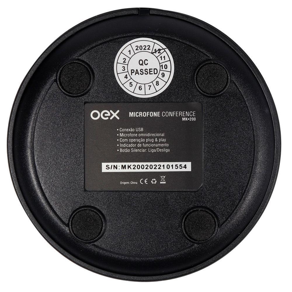 Microfone Para Conferência Omnidirecional Preto Mk200 OEX - 4