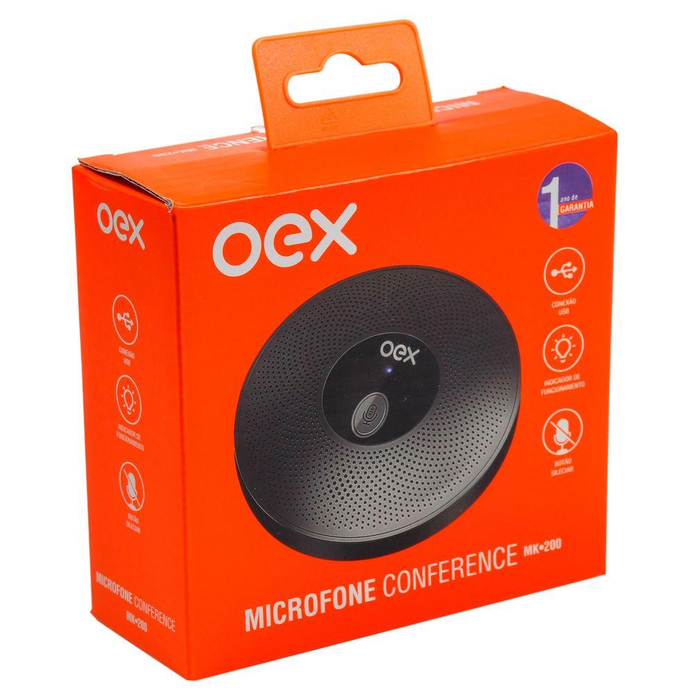 Microfone Para Conferência Omnidirecional Preto Mk200 OEX - 6