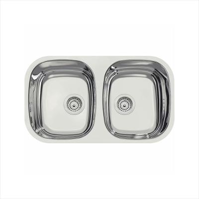 Cuba Dupla Retangular Vertical Aço Inox Alto Brilho 77X45 Tramontina