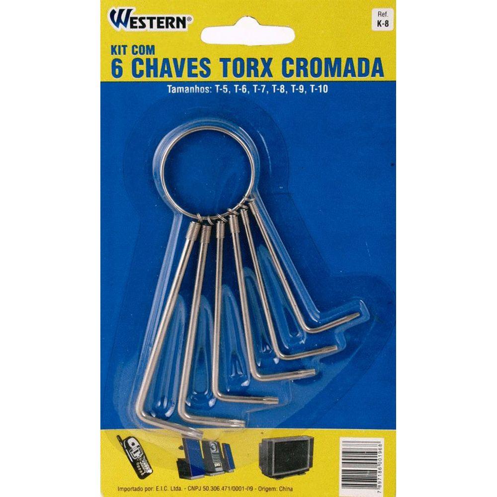 Chave Torx T5 A T10 6 Peças Western - 1