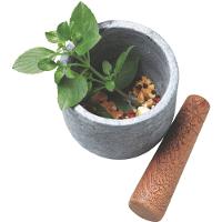 Pilão Mortar Tramontina Organic Cumaru e Pedra Sabão 12 cm - 1