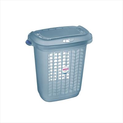 Roupeiro Plástico Sanremo 46,4L Azul com Tampa e Arejamento