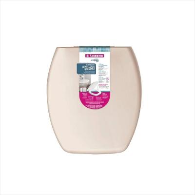 Assento Sanitário Almofadado Quadrado Bege Sanremo Antibacteriano