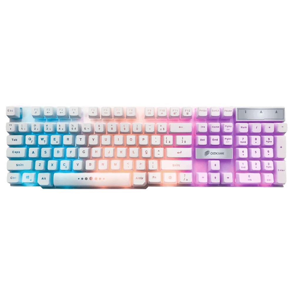 Teclado Branco Force X Tc201 Branco Oex Games - 1