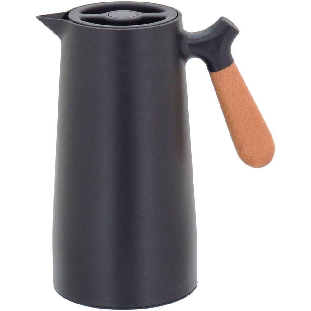 Garrafa Térmica Norden 1L Plástico Preto Ampola Vidro Gs - GS - 1