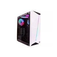 Gabinete Gamer , Atx 3 Coolers , Lateral Vidro, Frontal Iluminação Ajustavel Rgb Branco - 1