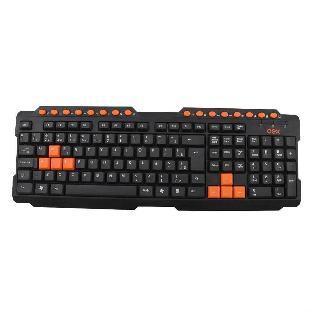 Teclado Gamer Action TC200 - ABNT2 - Teclas Destacadas Preto/ Laranja - 1