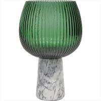 Centro Mesa Beretta Vidro Verde Com Pé - GS - 1