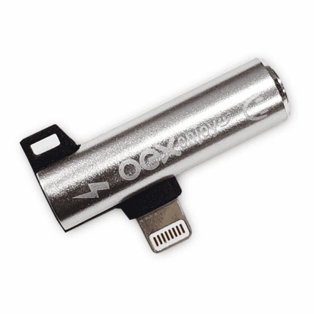 Adaptador Duo Audio E Recarga Para Iphone Oex Ad200 Prata - 1