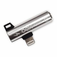 Adaptador Duo Audio E Recarga Para Iphone Oex Ad200 Prata - 1