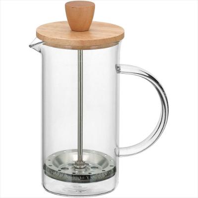 Cafeteira Francesa 17x7x7 cm 350ml Borosilicato Transparente Tampa Bambu Balzac - GS