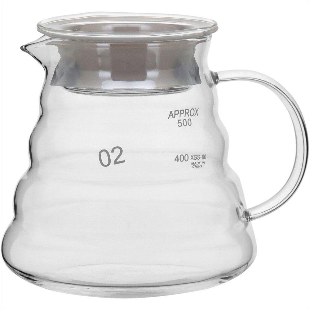 Cafeteira 12x12x12 cm 580ml Borosilicato Transparente Kanne - GS - 1