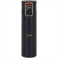 Garrafa Térmica 24x6x6 cm 500ml Inox Preto Parede Dupla Just Life - GS - 1