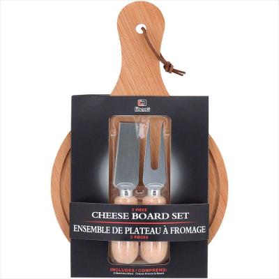 Jogo para Queijo Bambu Natural 3 Peças Cheesy - GS