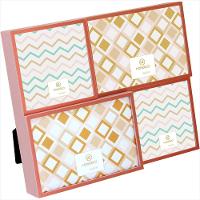 Porta-Retratos 4 Alumínio Rosa Home&Co Versalius 27x21x4cm - 1