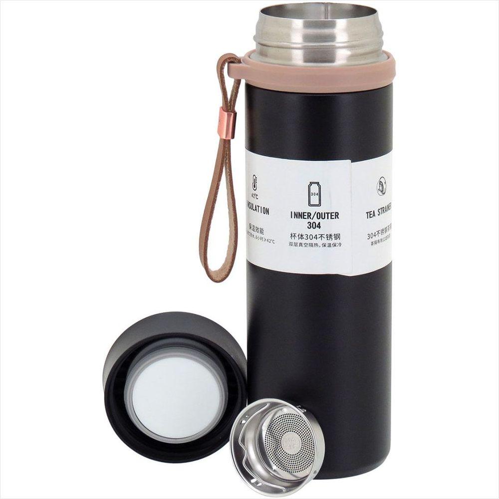 Garrafa Térmica 500ml Inox Preto Parede Dupla Business - GS - 2