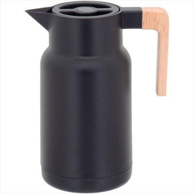 Garrafa Térmica 1L Plástico Preto Ampola Vidro Norden - GS