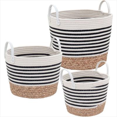 Cesta Fibra Preto 3 Peças Veredas - GS