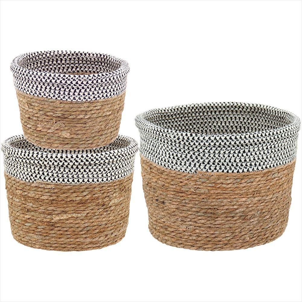 Cesta Fibra Natural 3 Peças Kigali - 4