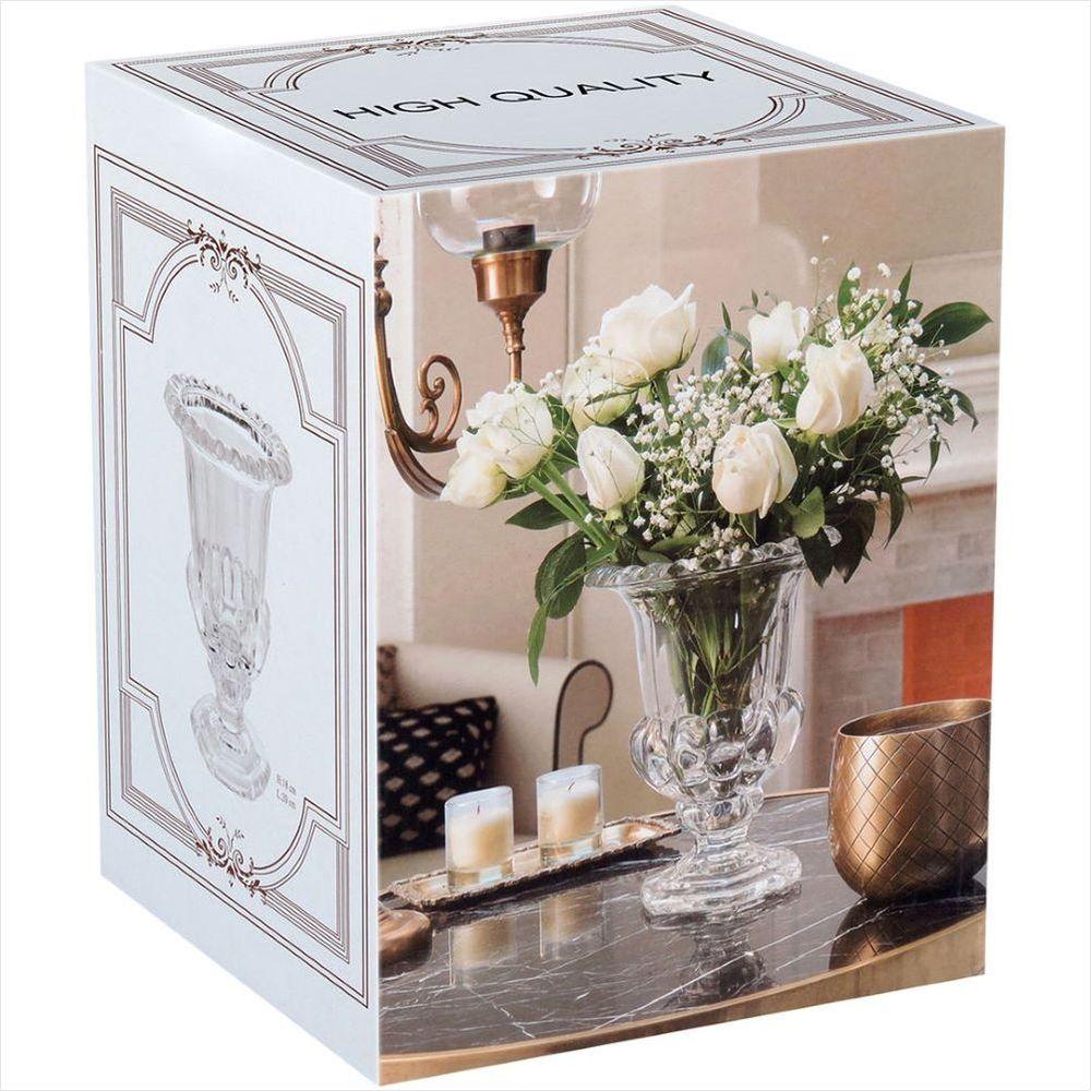 Centro Mesa 20x15x15 cm Cristal Eco Transparente Com Pé Proença - GS - 2